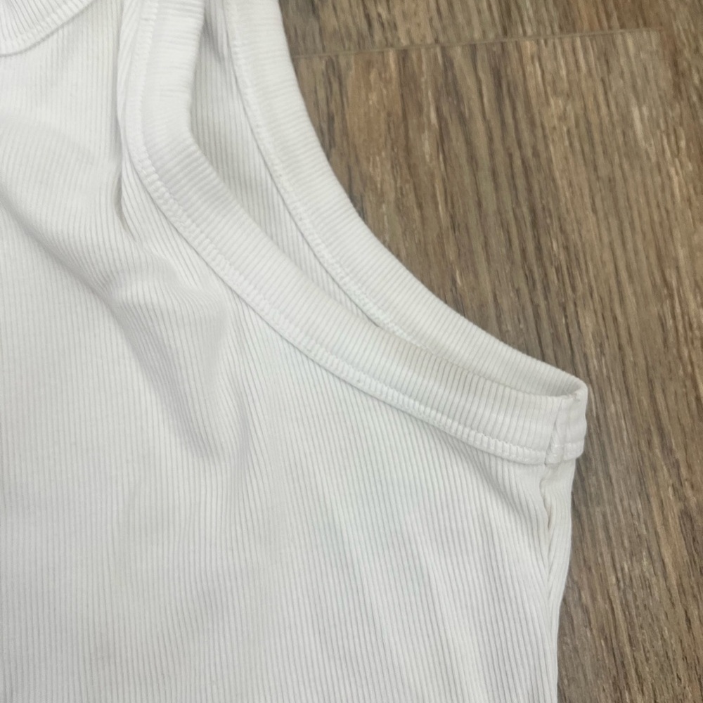Mavi White Ribbed Top - Picture 4 of 5